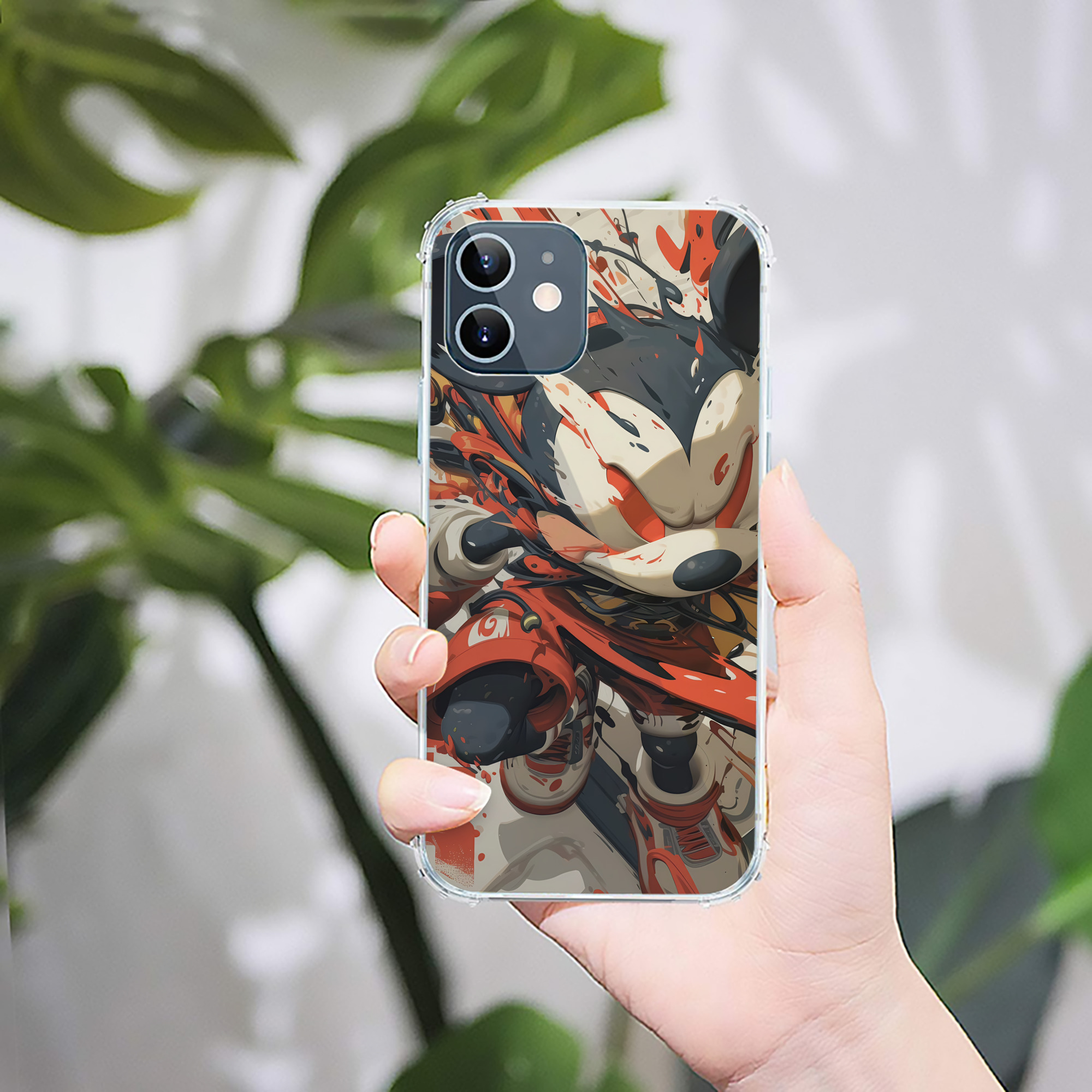（画像用） ミッキーマウス Mickey Mouse 【iPhone 12シリーズ対応】透明スマホケース（クリアソフトケース）